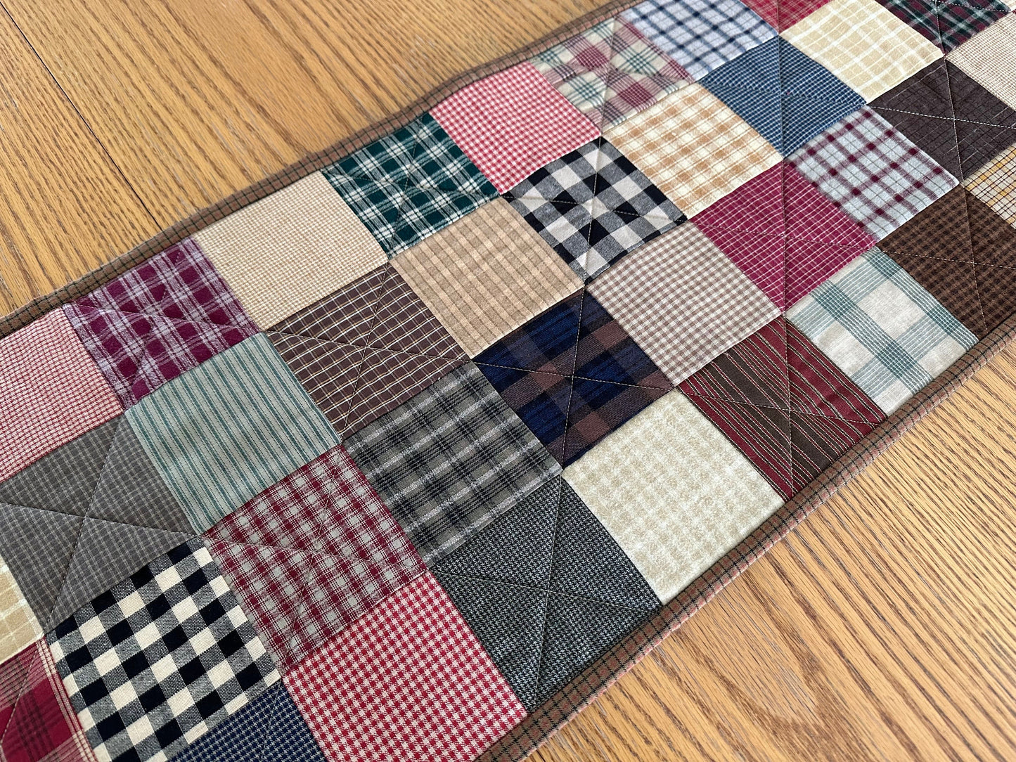 Autumn Quilted Table Runner 12x40 - Handmade Fall Centerpiece for Kitchen, Dining & Home Decor