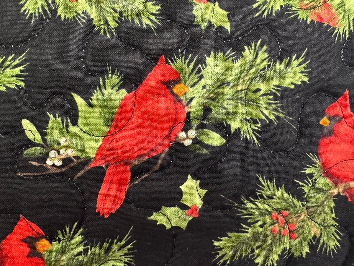 Christmas Cardinal Pot Holders, Set of 2, Handmade Baker Gift, Kitchen Accessories