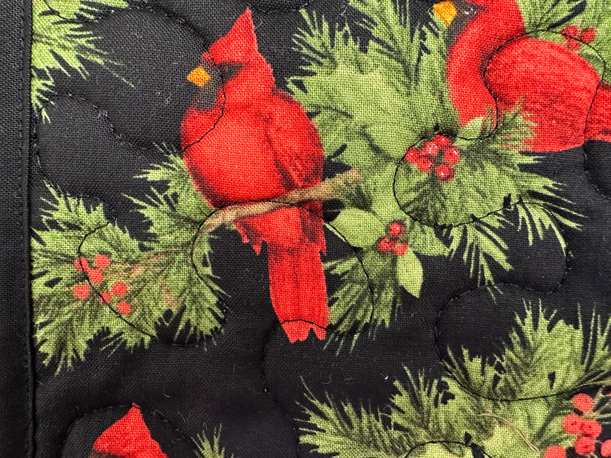 Christmas Cardinal Pot Holders, Set of 2, Handmade Baker Gift, Kitchen Accessories