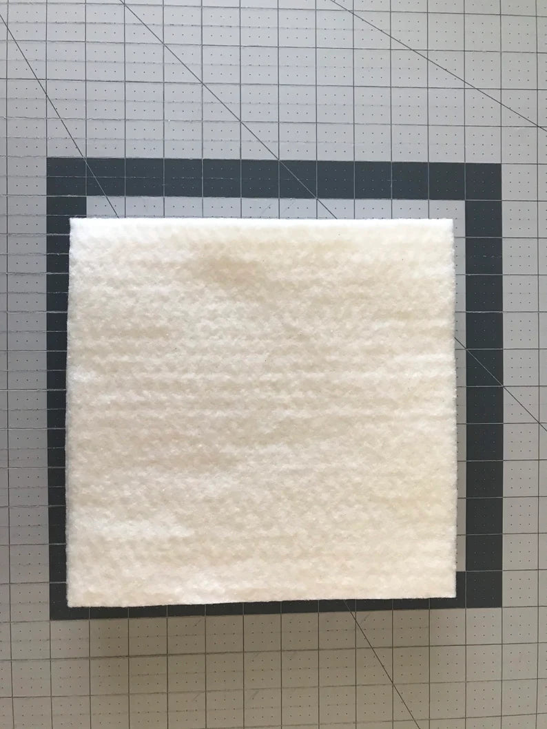 Ten ~ 9" Precut Quilt Batting Squares for Pot Holders or Rag Quilts