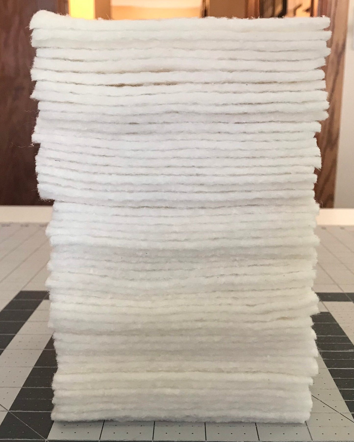 Set of 100 ~ 5" Precut Quilt Batting Squares, Rag Quilts, Quilt as you Go