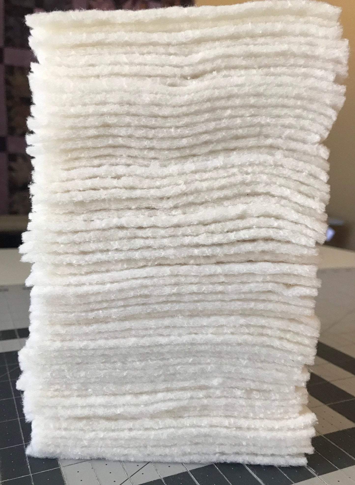 Set of 100 ~ 5" Precut Quilt Batting Squares, Rag Quilts, Quilt as you Go