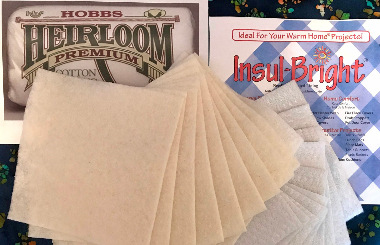 9" Potholder Batting Squares DIY Kit 10 ea. Hobbs Batting & Insul-Bright