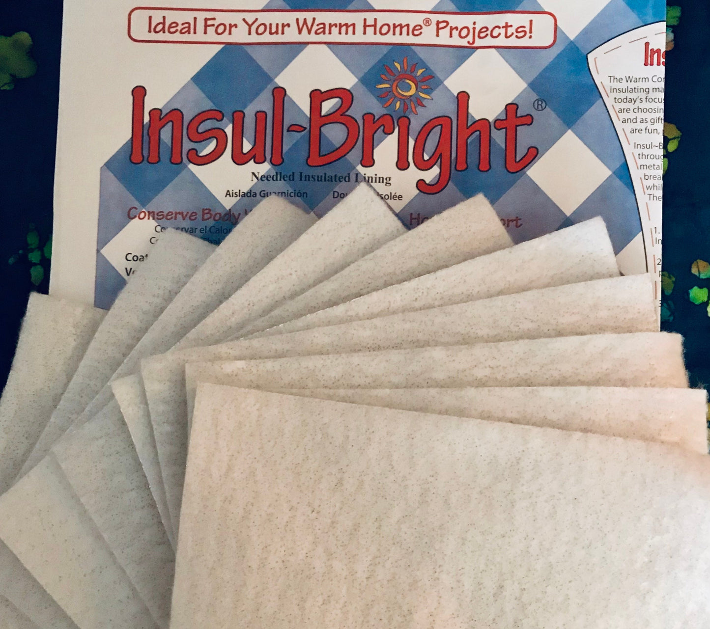 9" Potholder Batting Squares DIY Kit 10 ea. Hobbs Batting & Insul-Bright