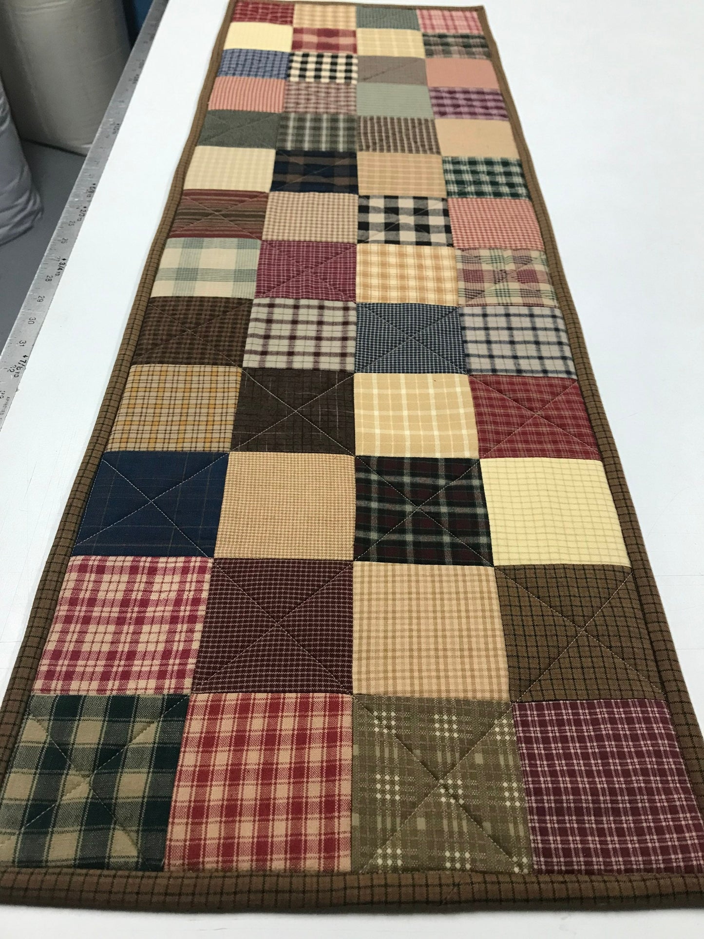 Handcrafted Autumn Table Runner: Quilted Centerpiece for Fall Home Decor (12x40 inches)