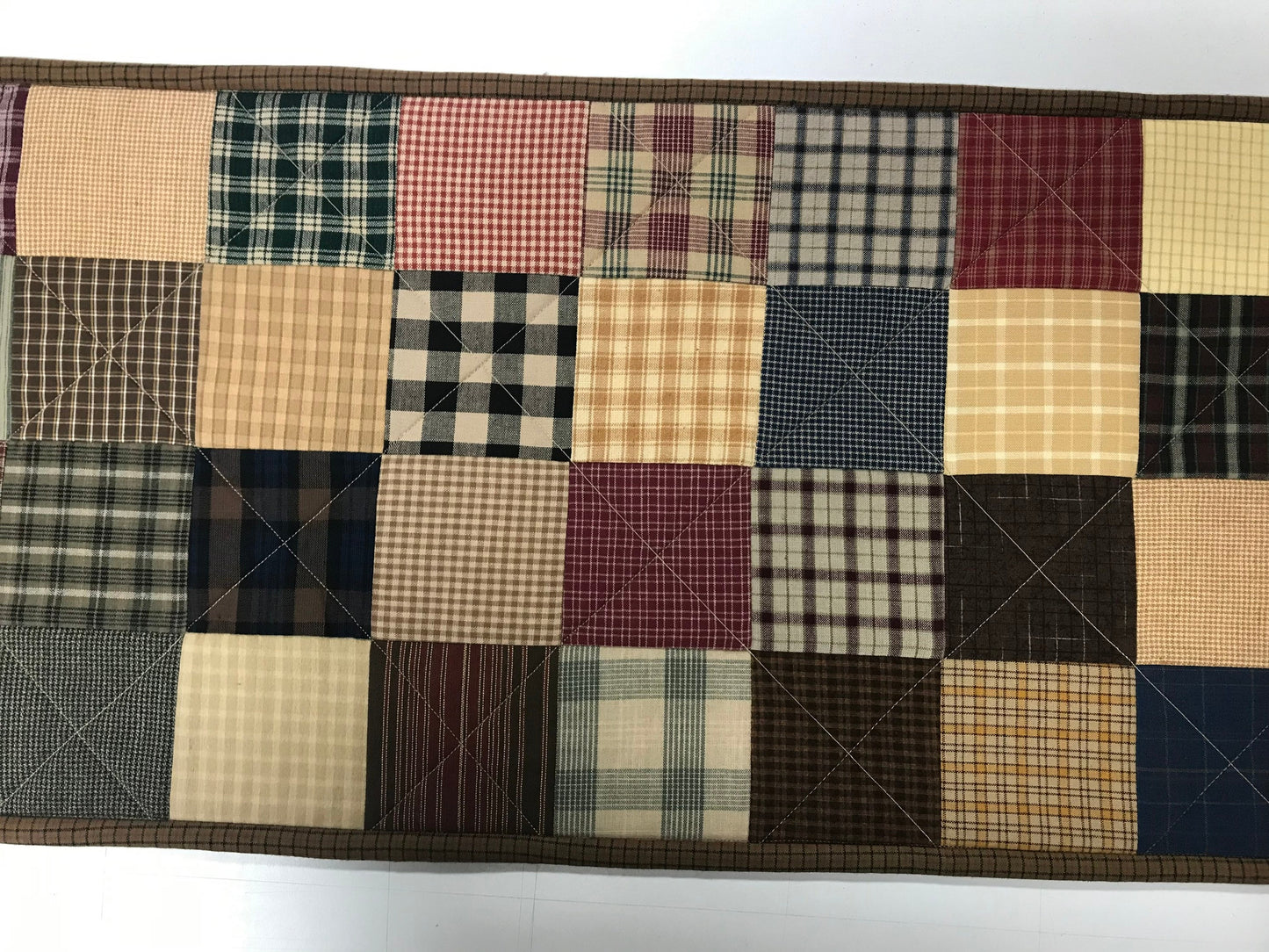 Autumn Quilted Table Runner 12x40 - Handmade Fall Centerpiece for Kitchen, Dining & Home Decor