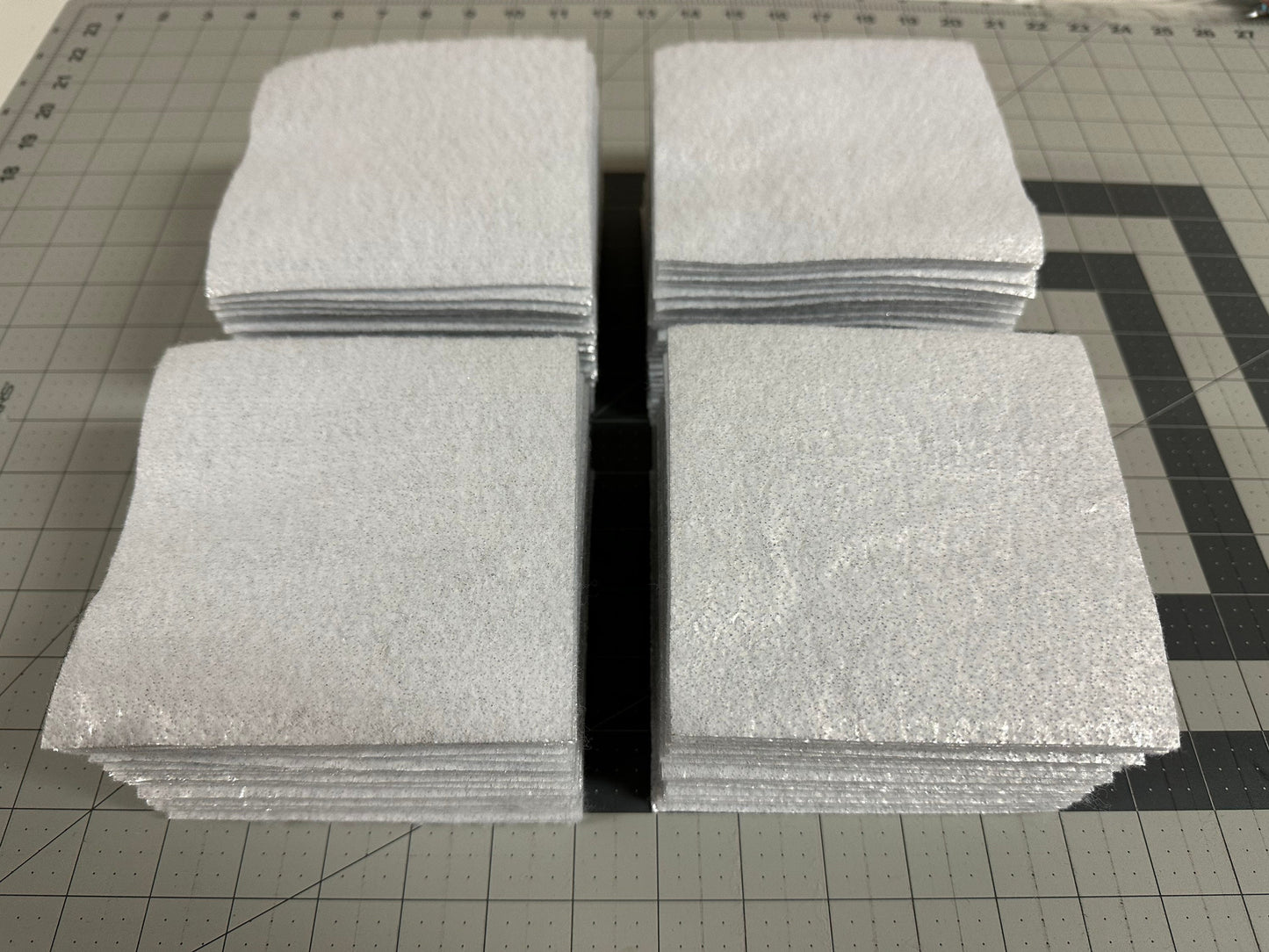 Insul-Bright Squares: Heat Resistant Coaster Supplies, 5" Precut (100 Pieces)