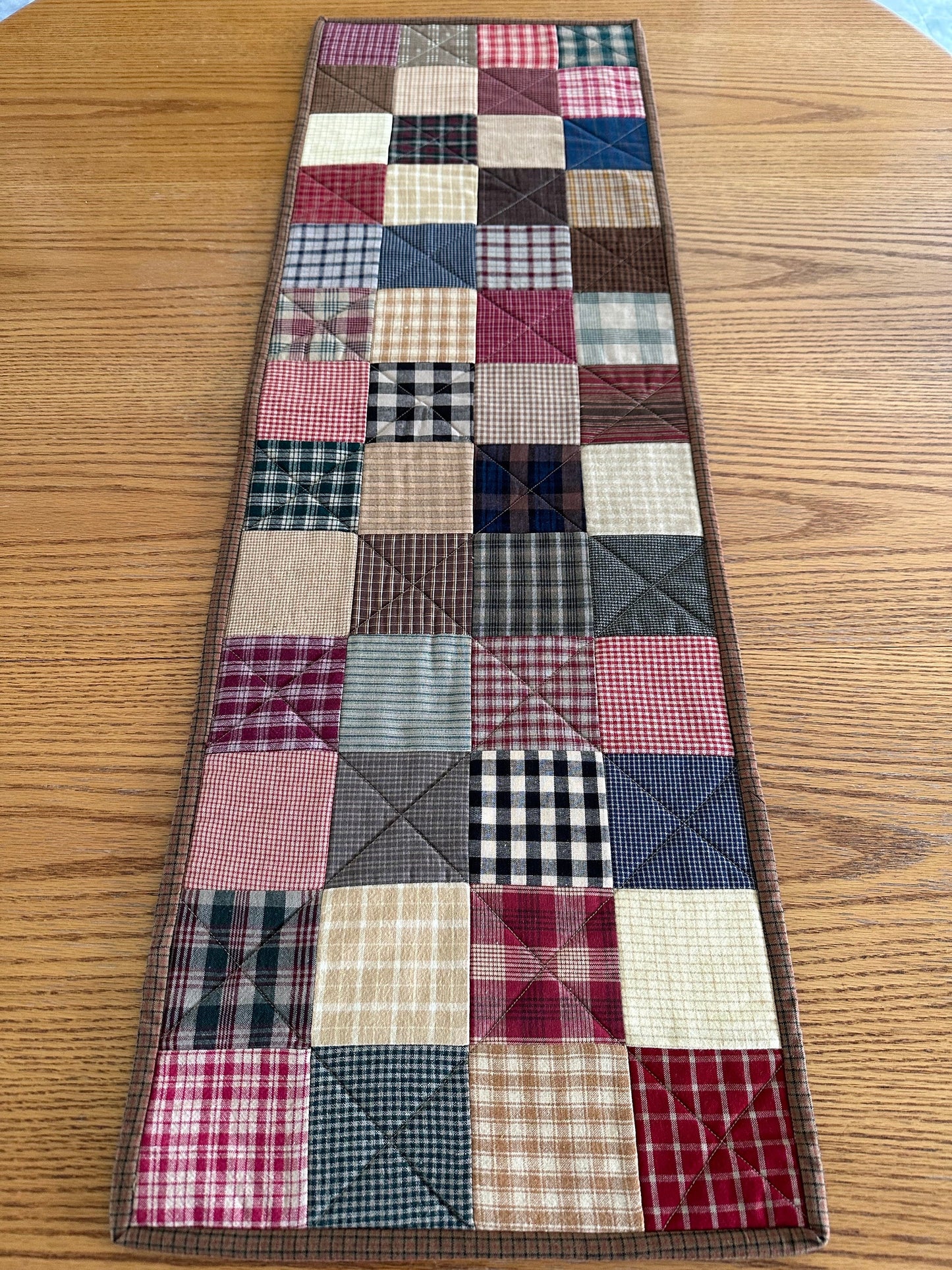 Autumn Quilted Table Runner 12x40 - Handmade Fall Centerpiece for Kitchen, Dining & Home Decor