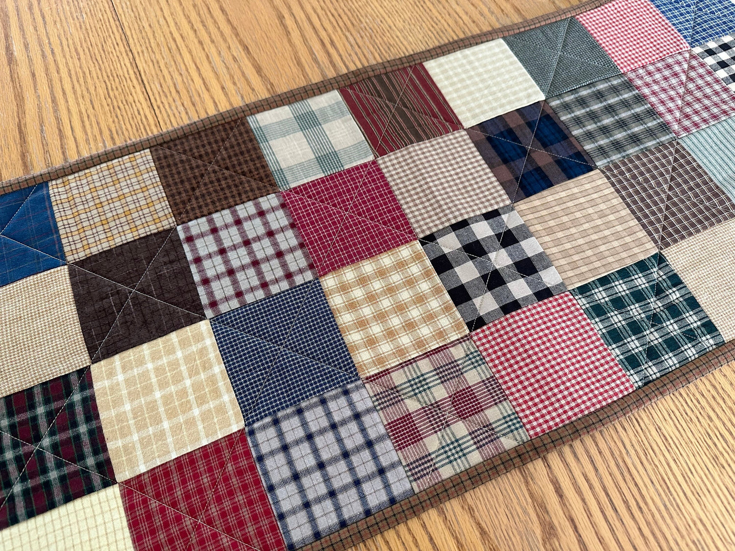 Handcrafted Autumn Table Runner: Quilted Centerpiece for Fall Home Decor (12x40 inches)