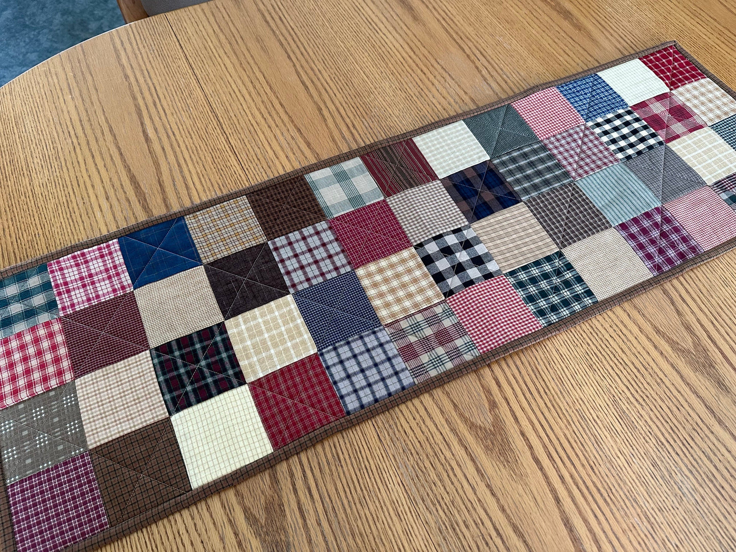 Handcrafted Autumn Table Runner: Quilted Centerpiece for Fall Home Decor (12x40 inches)