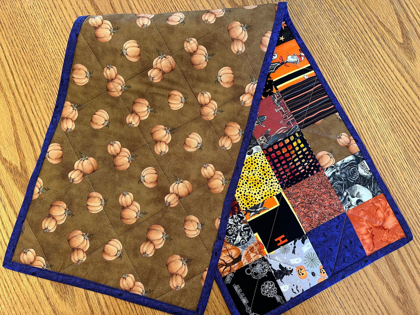 Halloween Table Runner, 12.5" x 40", Halloween Decor, Quilted Table Runner, Table Decor