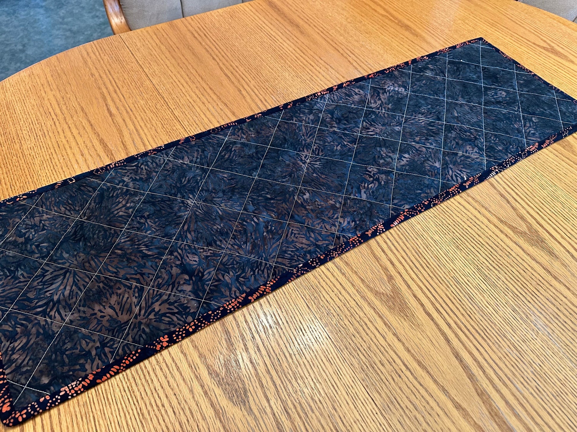 Autumn Quilted Table Runner: Handmade Patchwork Centerpiece for Fall Home Decor (12x40 inches)