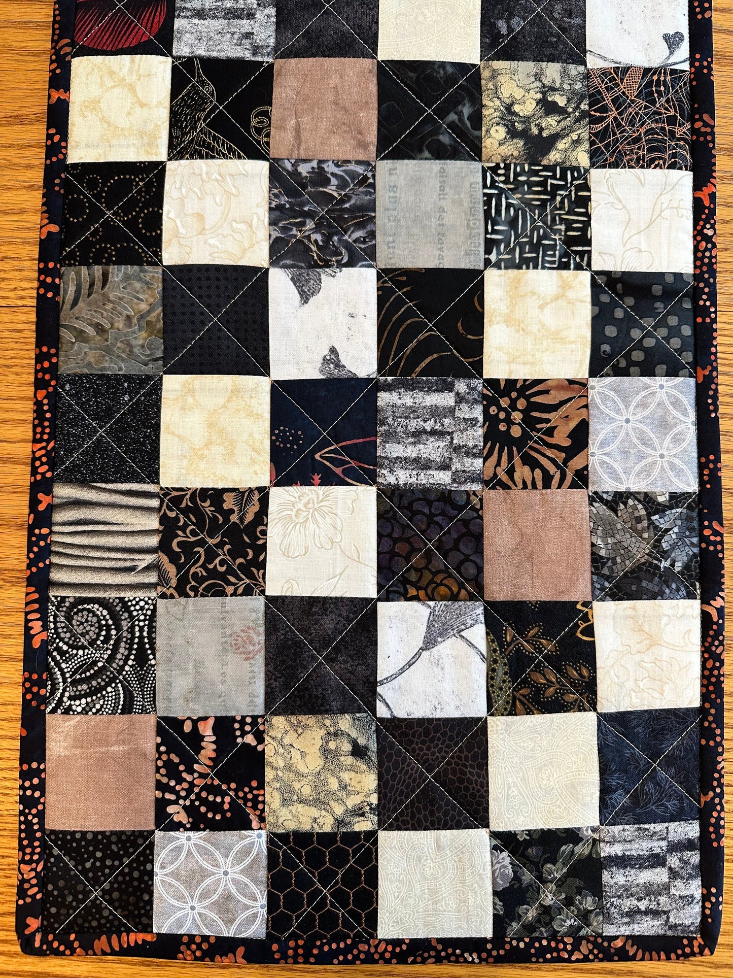 Autumn Quilted Table Runner: Handmade Patchwork Centerpiece for Fall Home Decor (12x40 inches)