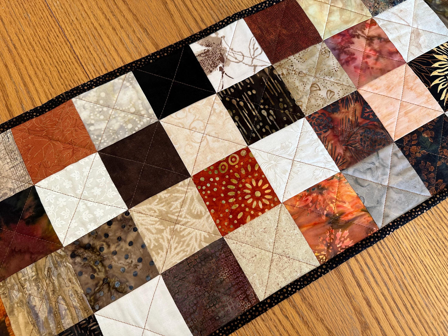 Autumn Quilted Table Runner: Handmade 12x61 Seasonal Centerpiece for Kitchen & Dining Room Decor