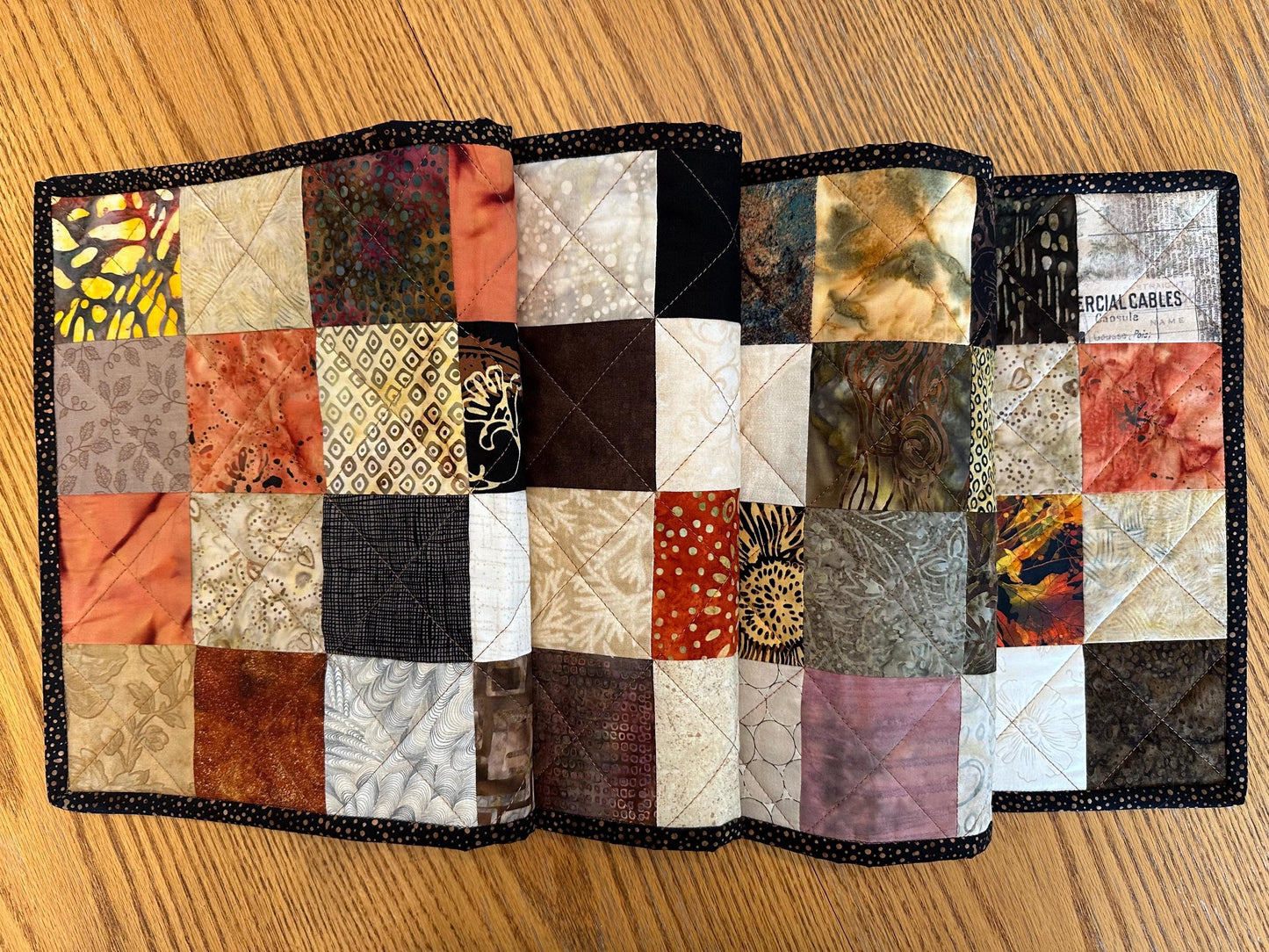 Autumn Quilted Table Runner: Handmade 12x61 Seasonal Centerpiece for Kitchen & Dining Room Decor