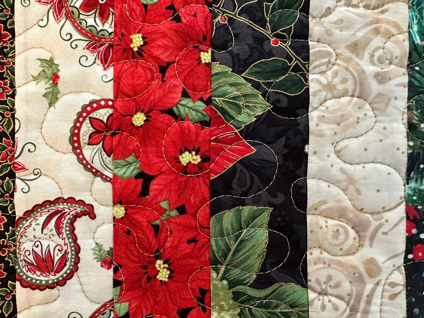 Handmade Quilted Christmas Table Runner - Holiday Centerpiece Mat for Kitchen & Dining Decor (12x48 inches)