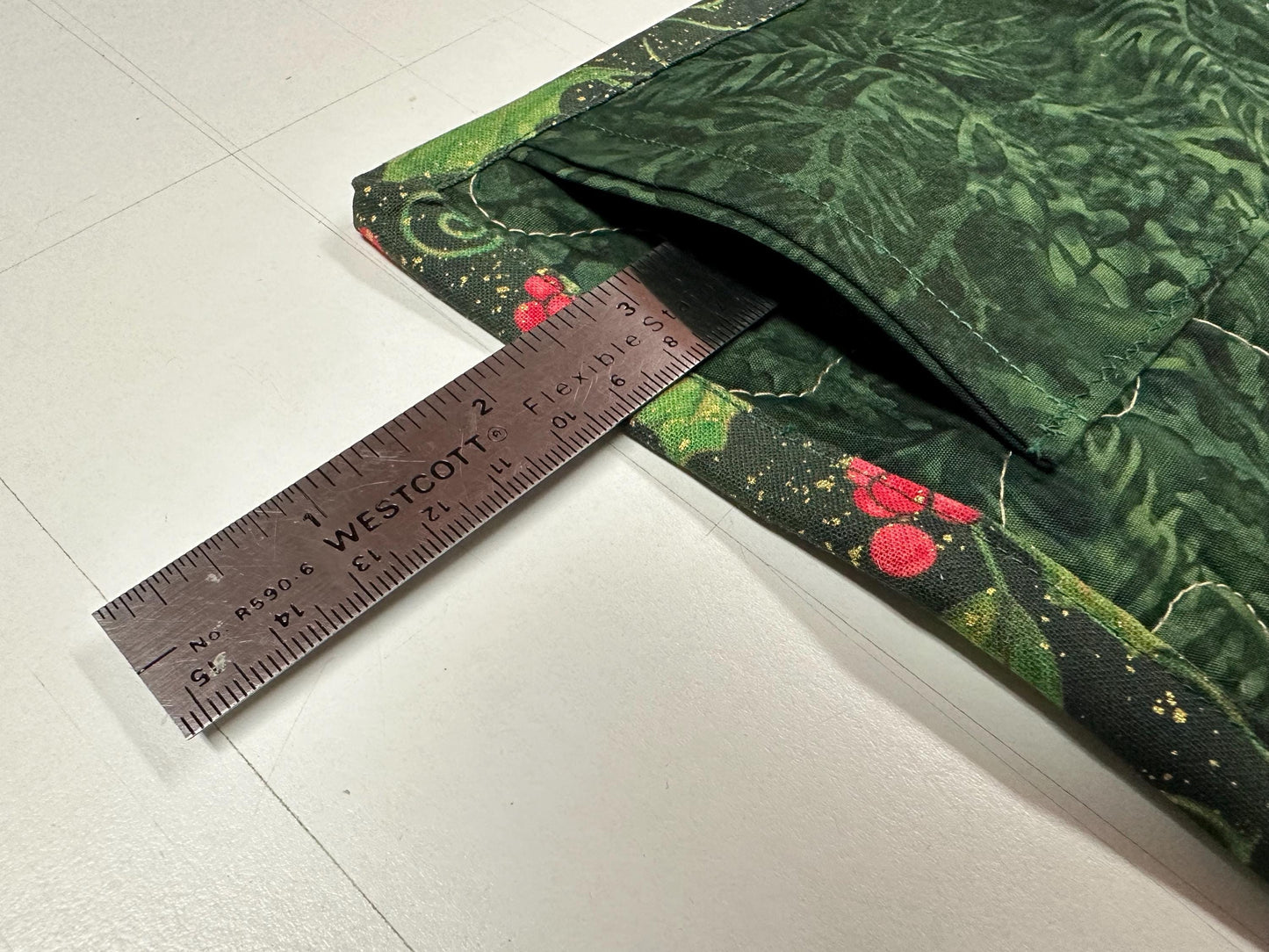 Handmade Puppy Christmas Quilt: Festive Red Truck Holiday Wall Hanging