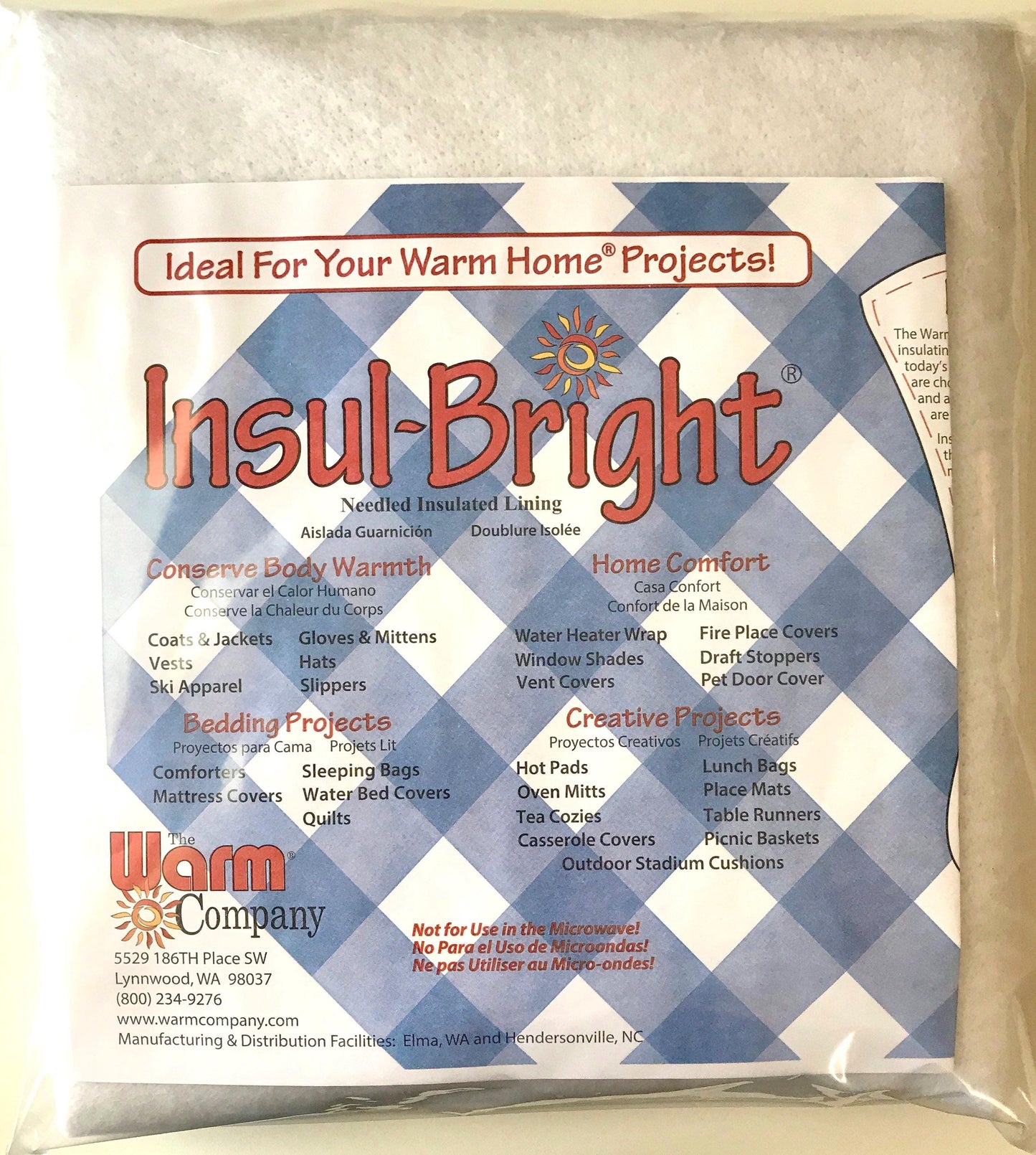 2 Yards Insul-Bright Heat Resistant Insulated Batting for Pot Holders, 45" wide