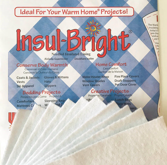 Twenty ~ 7" Squares Insul-Bright Insulated Batting Precut Squares for Pot Holders