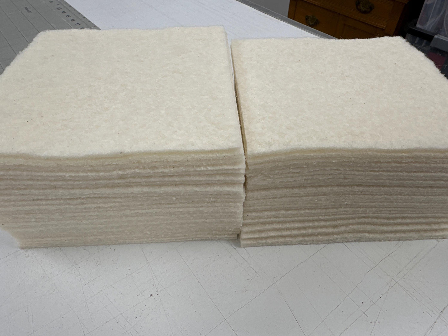 Set of 50 ~ 6.5" Precut Quilt Batting Squares, Rag Quilts, Potholders, Quilt as you go