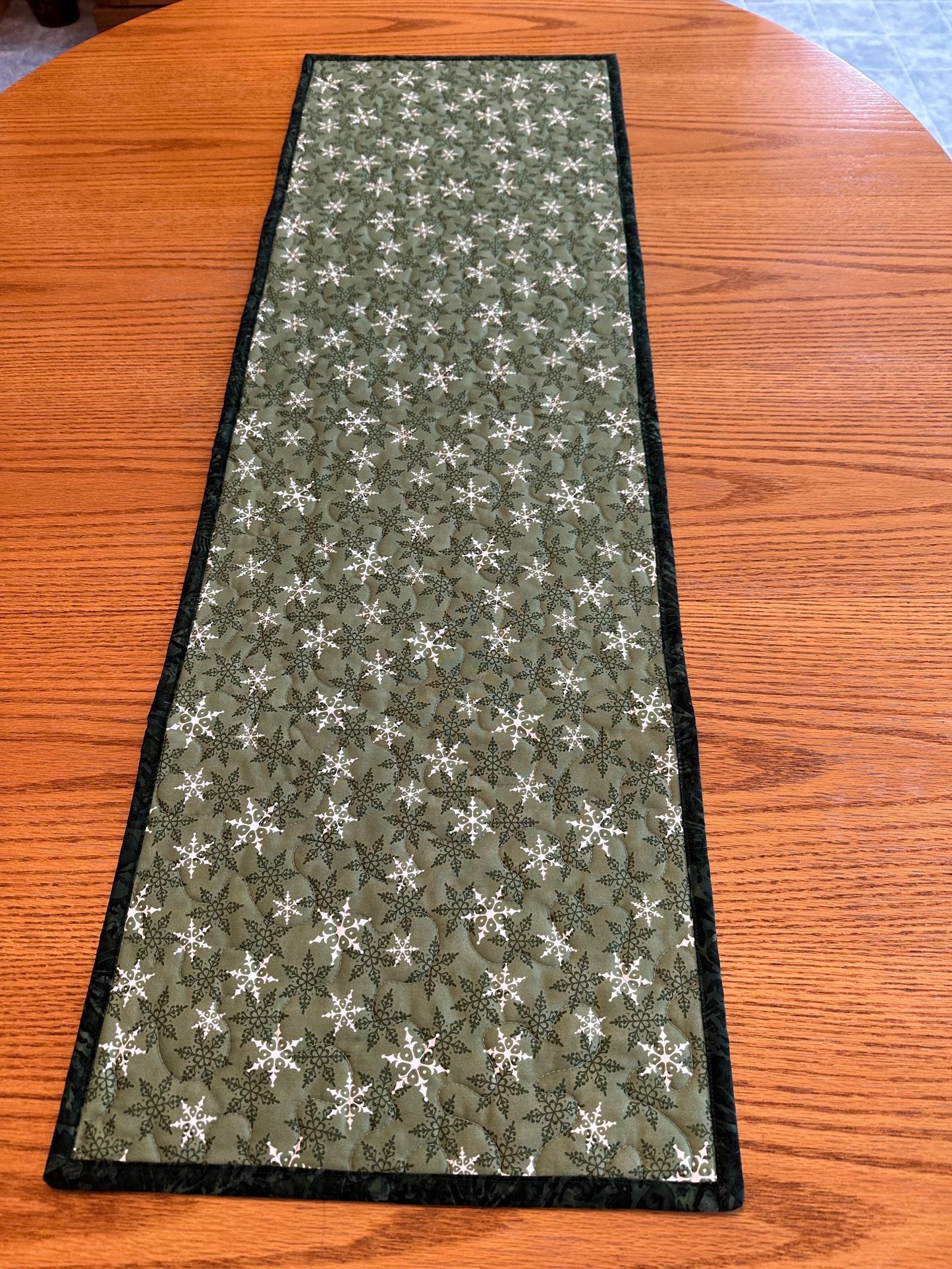 Handmade Quilted Cardinal Christmas Table Runner | Holiday Kitchen Centerpiece | 14 x 42 Festive Decor