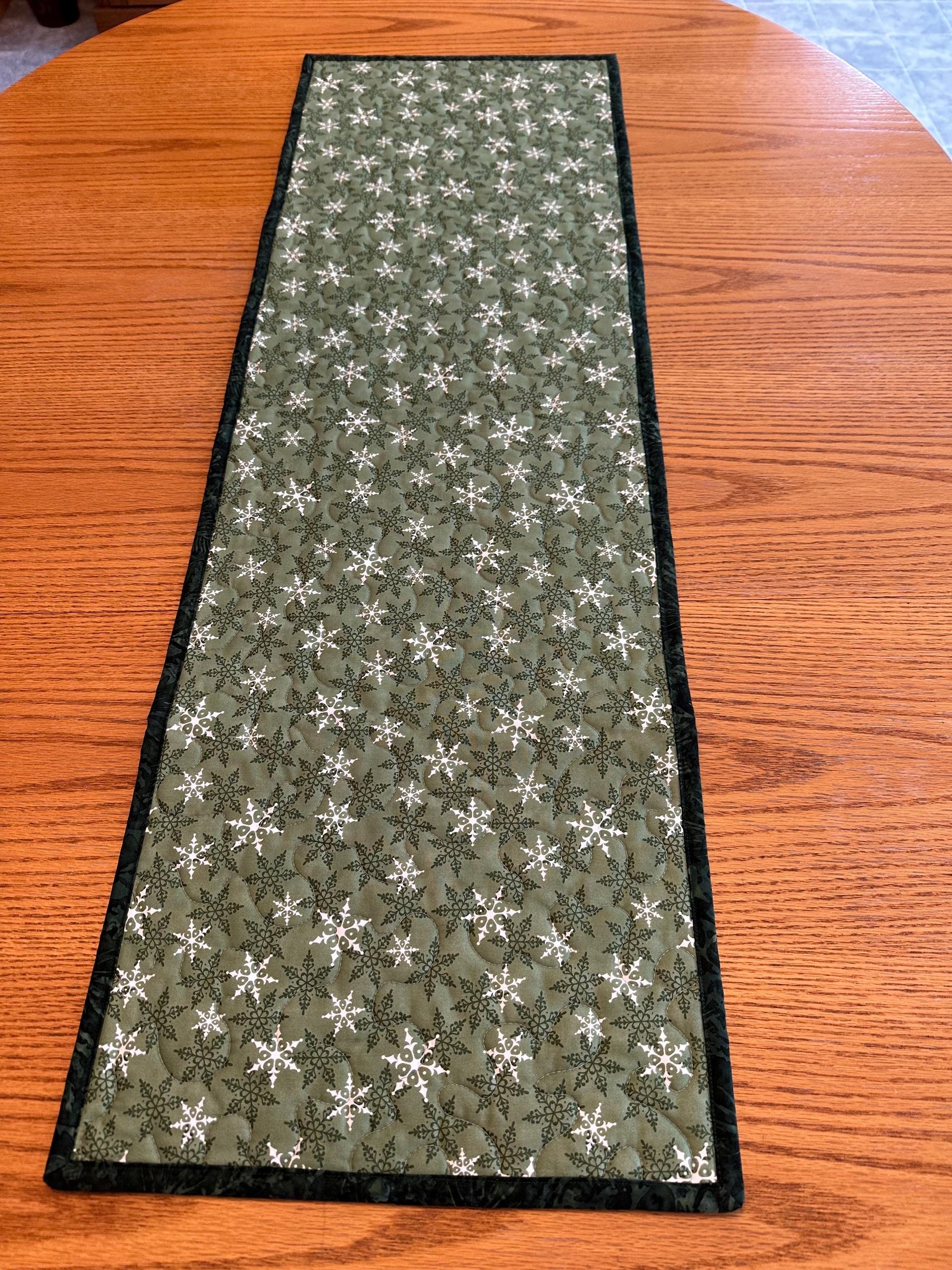 Handmade Quilted Cardinal Christmas Table Runner | Holiday Kitchen Centerpiece | 14 x 42 Festive Decor