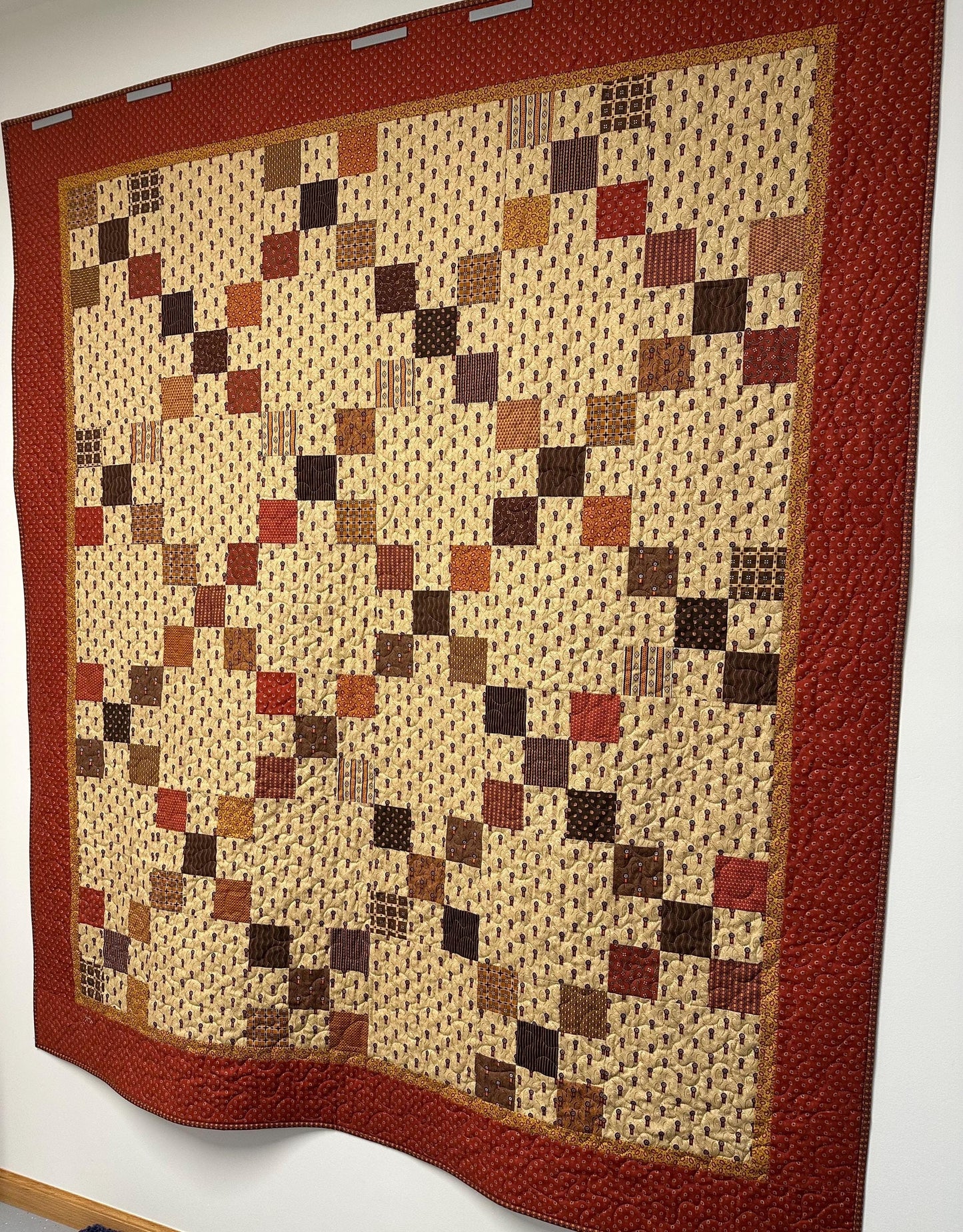 Handmade Patchwork Quilt: Fall Autumn Cotton Lodge Couch Sofa Throw (65" x 74")