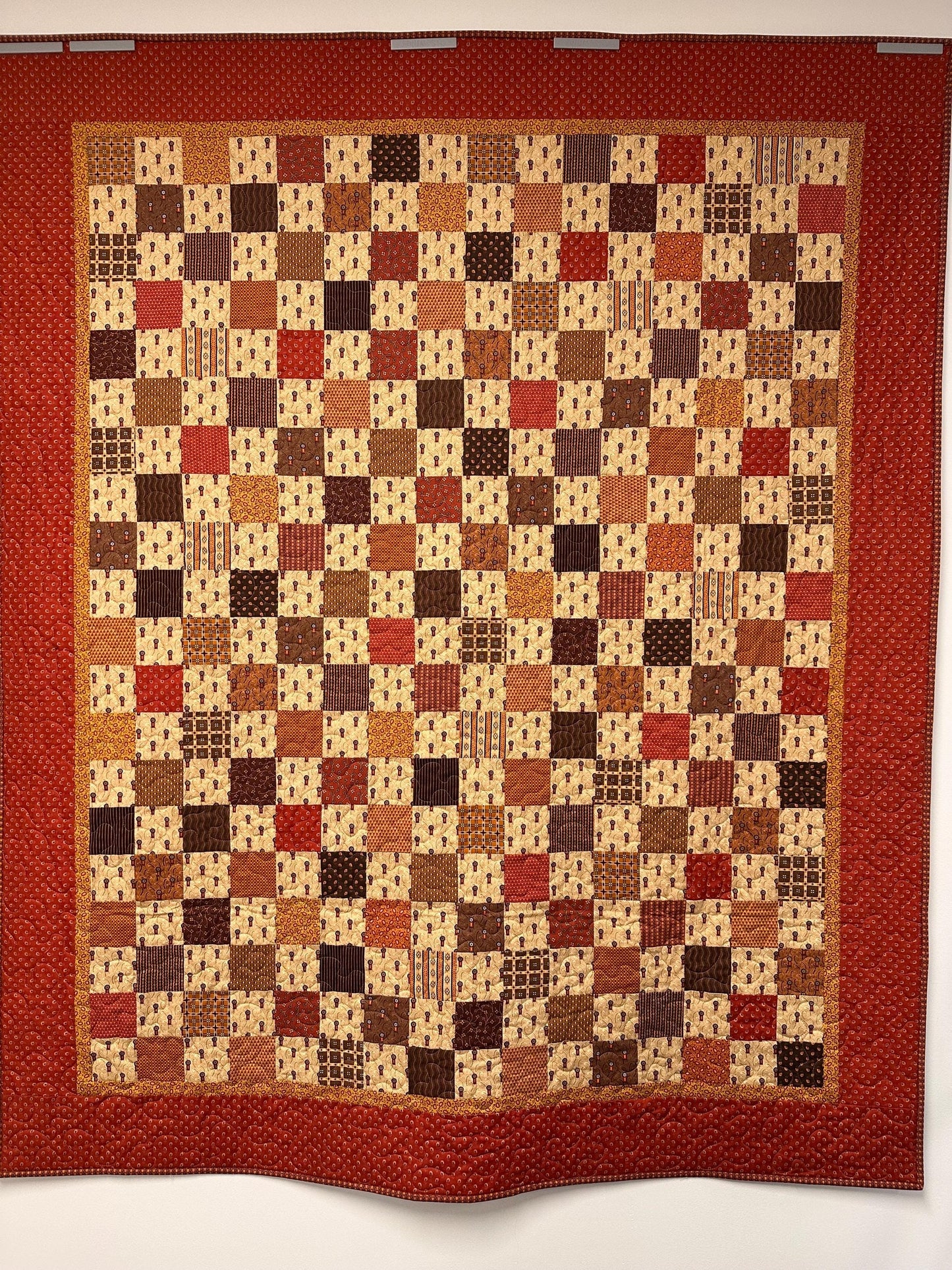 Handmade Patchwork Quilt: Fall Autumn Cotton Lodge Couch Sofa Throw (60" x 72")