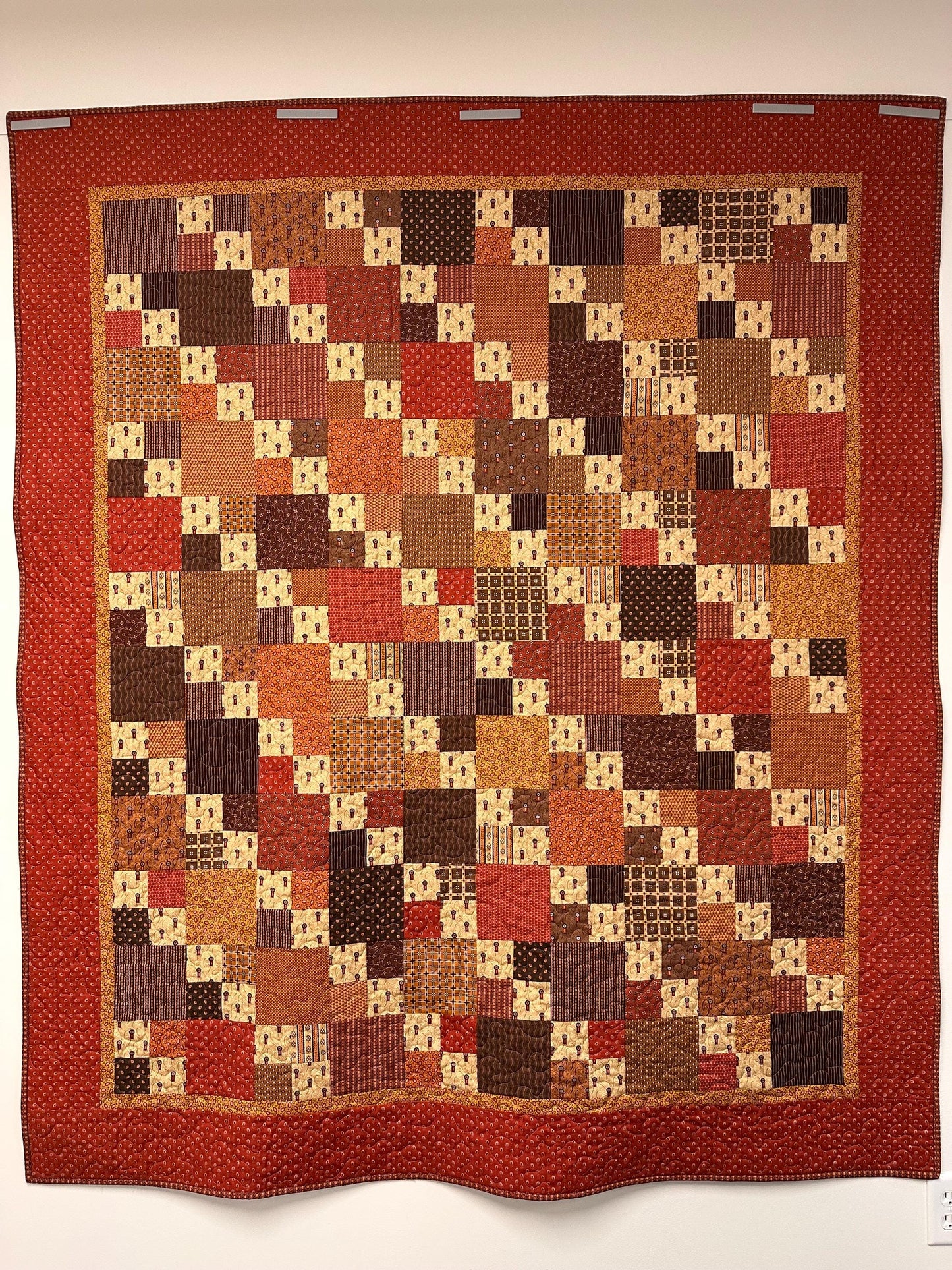 Handmade Patchwork Quilt: Fall Autumn Cotton Lodge Couch Sofa Throw (62" x 72")