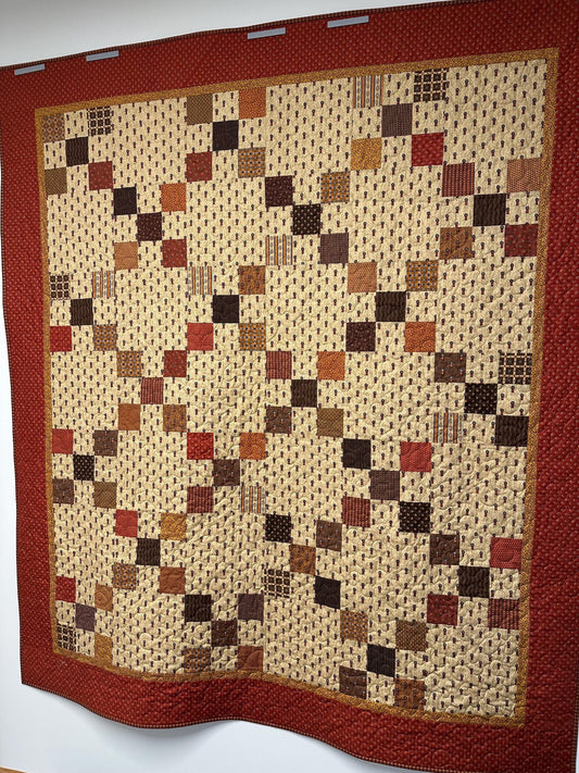 Handmade Patchwork Quilt: Fall Autumn Cotton Lodge Couch Sofa Throw (65" x 74")