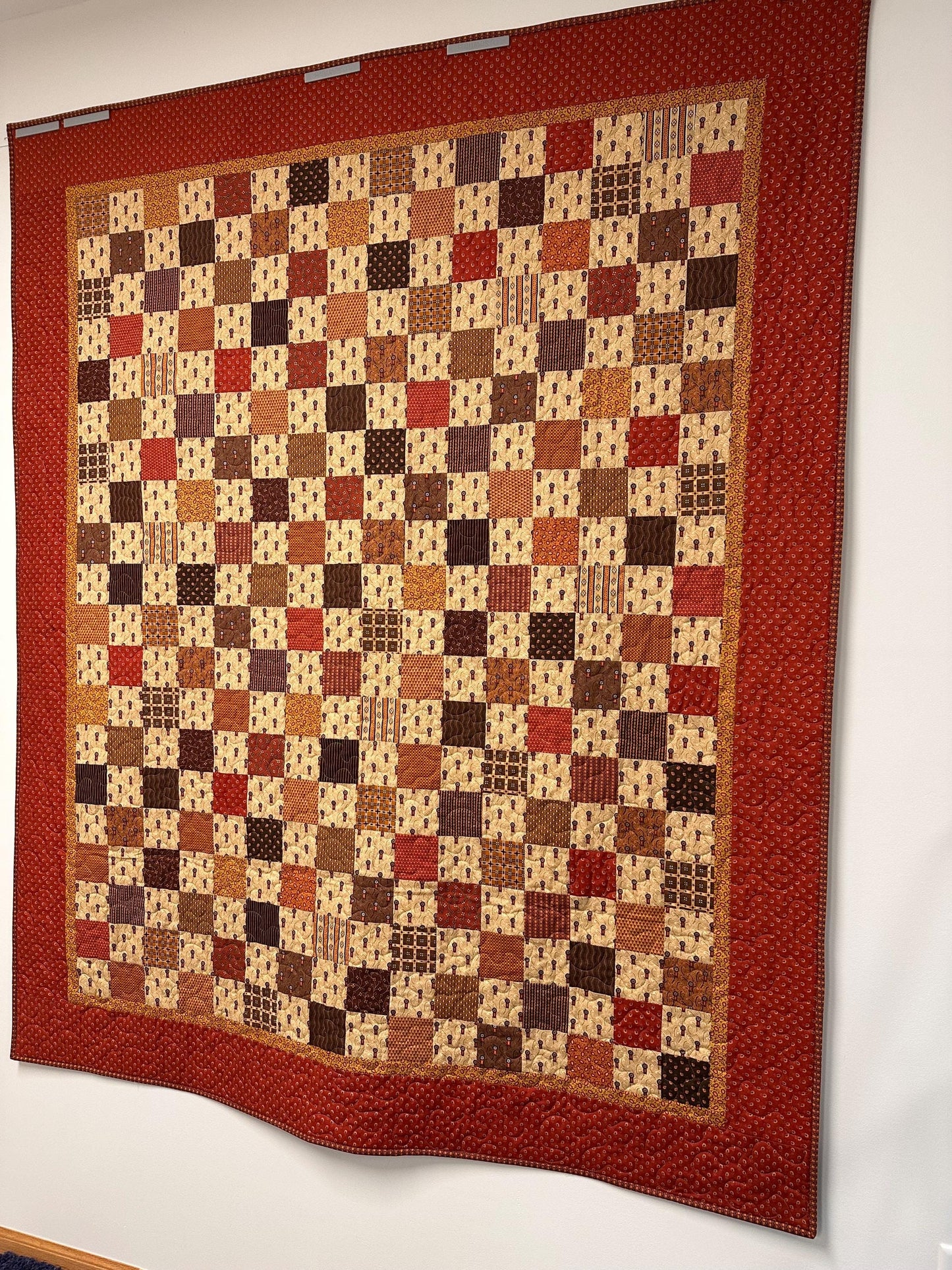 Handmade Patchwork Quilt: Fall Autumn Cotton Lodge Couch Sofa Throw (60" x 72")