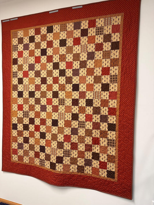 Handmade Patchwork Quilt: Fall Autumn Cotton Lodge Couch Sofa Throw (60" x 72")