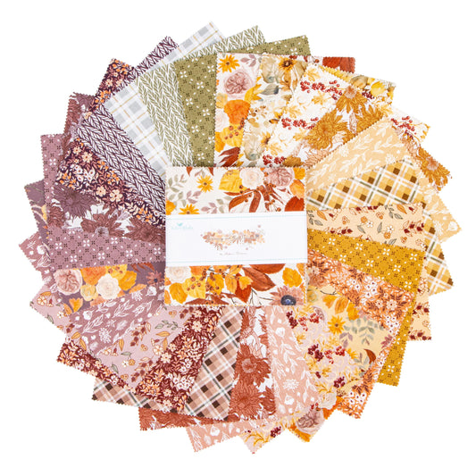 Evening on The Prairie 5 Squares, Riley Blake Designs , 42 Precut Cotton Fabric Charm Pack
