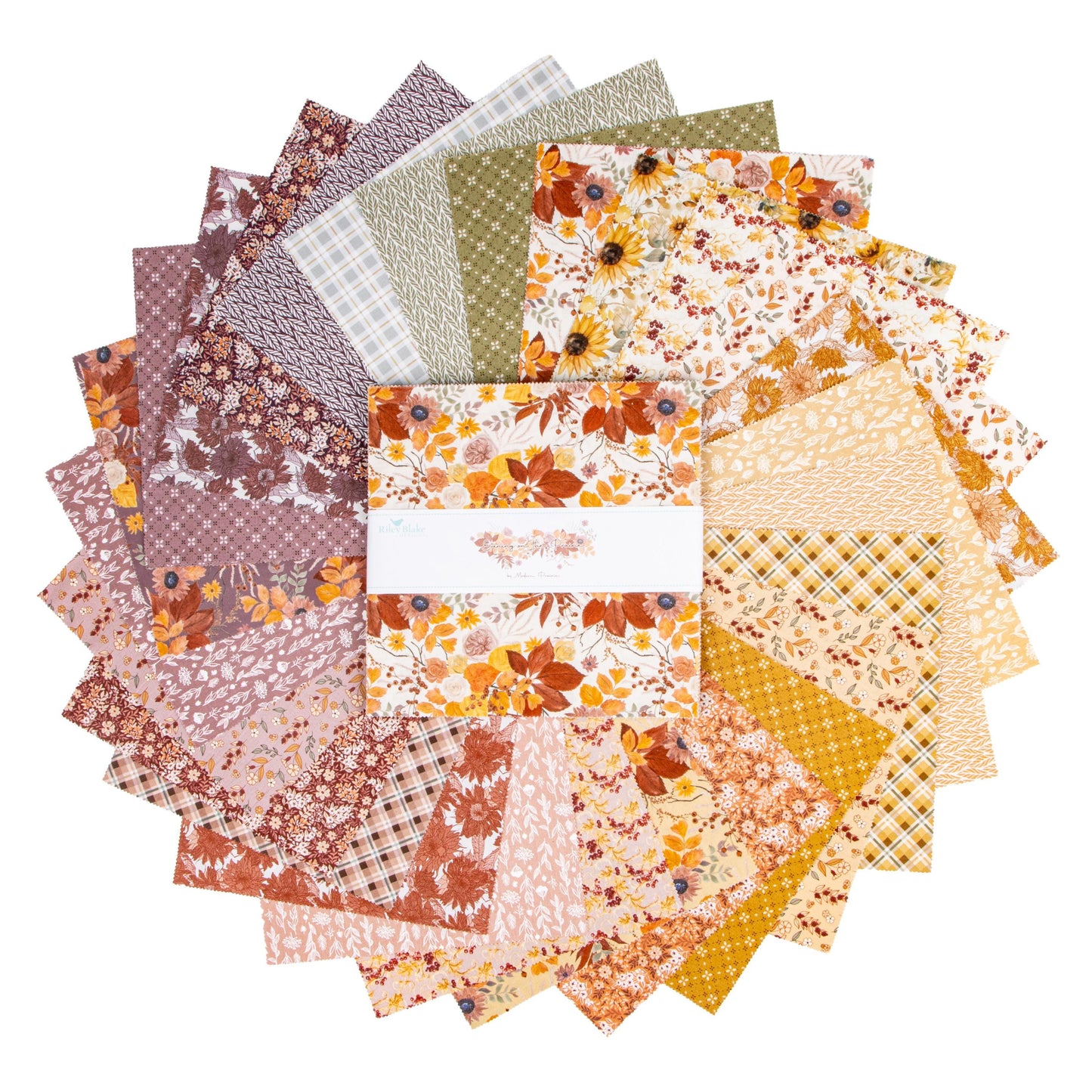 Evening on The Prairie 10 Squares, Riley Blake Designs, 42 Precut Cotton Fabric Stacker