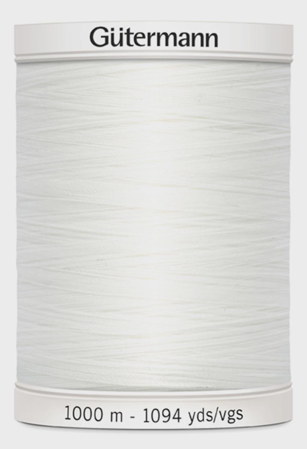Gütermann Sew-All Thread Polyester  White (1000M-020)  1000m / 1094 yds