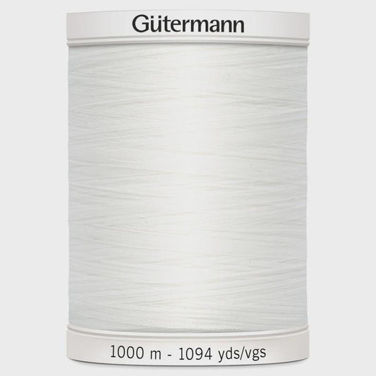 Gütermann Sew-All Thread Polyester  White (1000M-020)  1000m / 1094 yds