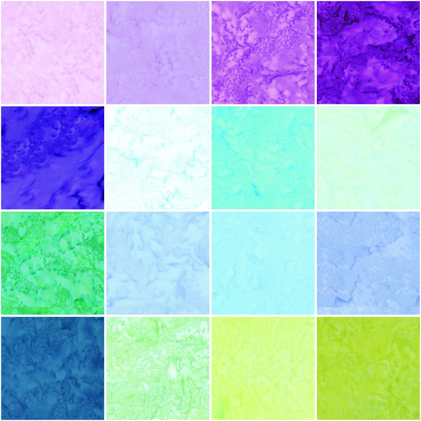 Riley Blake Misty Meadows Batik 5" Precut Cotton Fabric Squares, 42Pcs. Stacker