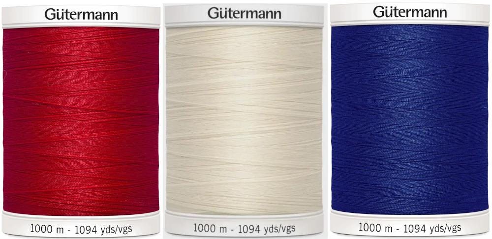 Gütermann Sew-All Thread Set  3 Essential Colors (1000m / 1094yd Each)
