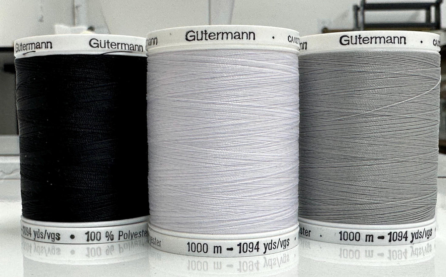 Gütermann Sew-All Thread Set  3 Essential Colors (1000m / 1094yd Each)