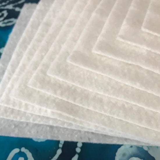 Ten ~ 9" Precut Quilt Batting Squares for Pot Holders or Rag Quilts